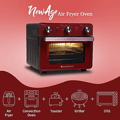 Wonderchef Crimson Edge Compact Air Fryer oven 23L