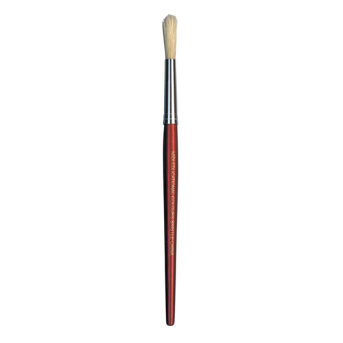 EC Stubby Paint Brush Midi Round Hogs Hair Bristle