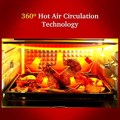 Wonderchef Crimson Edge Compact Air Fryer oven 23L