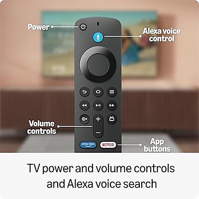 TV power and remote controls Amazon Fire TV Stick HD with Alexa Voice Remote TV power and remote controls Amazon Fire TV Stick HD with Alexa Voice Remote