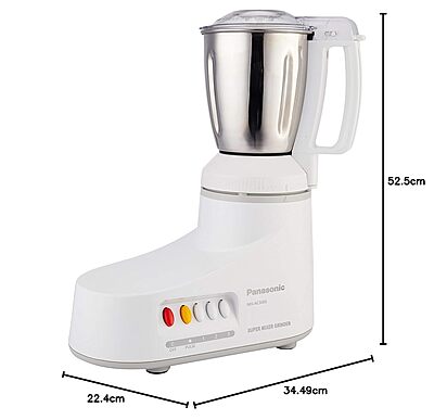 Panasonic MX-AC300S-H 550-Watt 3-Jar Super Mixer Grinder-Grey Panasonic MX-AC300S-H 550-Watt 3-Jar Super Mixer Grinder-Grey