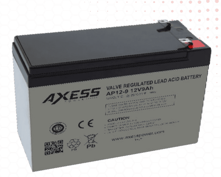 Battery Lead Acid (Valve Regulated) 12V 9AH | Axess Italy | 12 Months Warranty Battery Lead Acid (Valve Regulated) 12V 9AH | Axess Italy | 12 Months Warranty