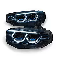 Pre-Built Vision Concept Blue Half X Retrofit Headlights – F8X M3/M4 & F32 Coupe