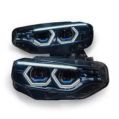 Pre-Built Vision Concept Headlight Retrofit – F8X M3/M4 & F32 Coupe w/ Blue Half