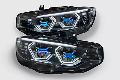 Pre-Built Vision Concept Headlights w/ Blue Concept X – F8X M3/M4 & F32/F36 (2014–2017 LED Only)