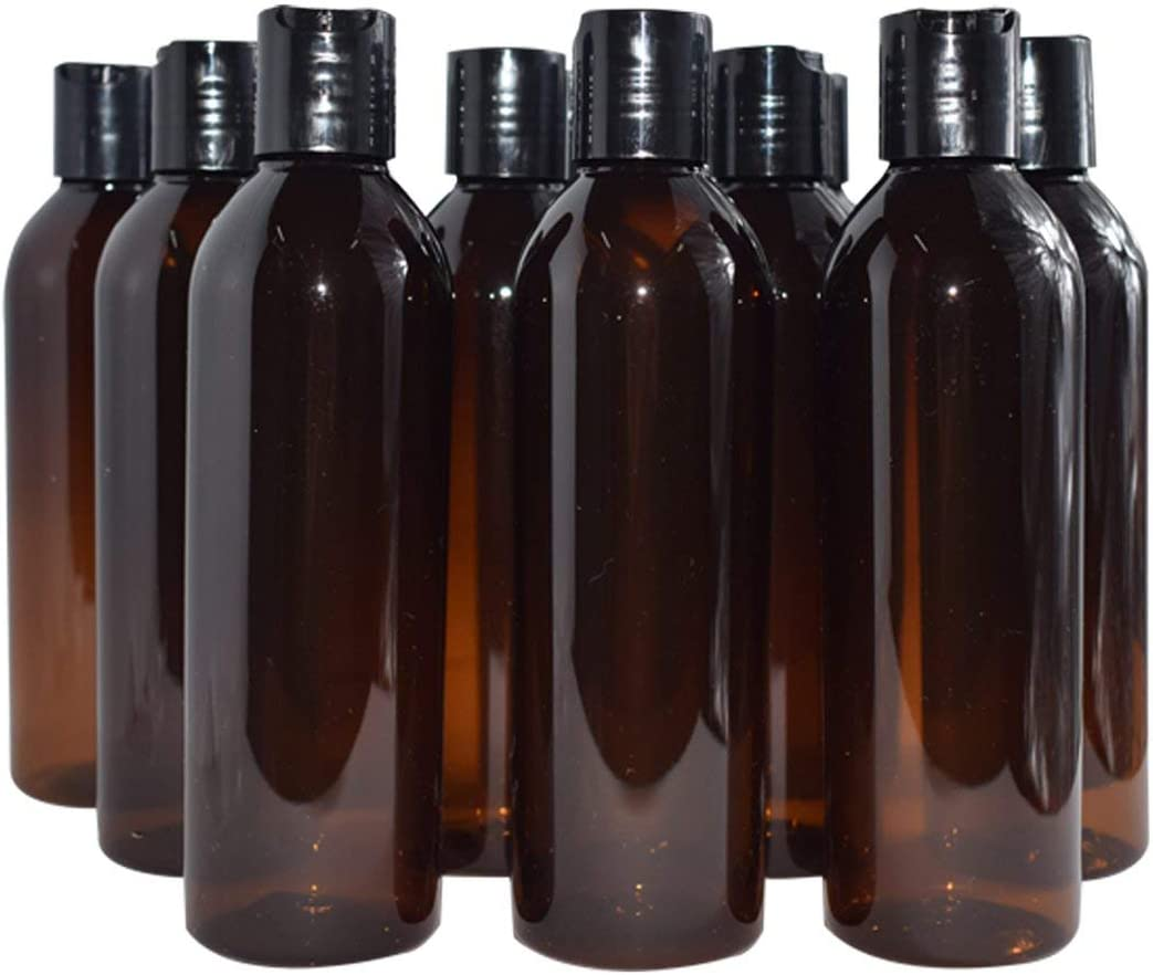 botellas de plástico 8 oz ámbar