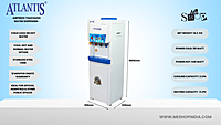 Infographic Picture of Atlantis Touchless Water Dispenser Air Press Hot/Cold/Normal water options