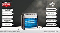 Infographic image of Avro mosquito insect killer lamp for home Killer 300 Sleek series