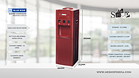 Infographic picture of Blue star BWD3FMRGA-Maroon Water dispenser with cooling cabinet Infographic picture of Blue star BWD3FMRGA-Maroon Water dispenser with cooling cabinet