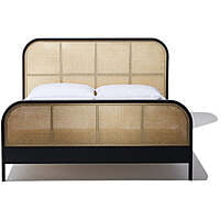 Marlo Platina Rattan Bed In Charcoal - King Size Marlo Platina Rattan Bed In Charcoal - King Size