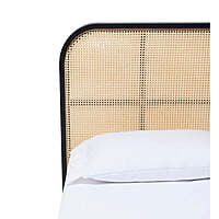 Marlo Platina Rattan Bed In Charcoal - King Size Marlo Platina Rattan Bed In Charcoal - King Size