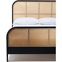 Marlo Platina Rattan Bed In Charcoal - King Size Marlo Platina Rattan Bed In Charcoal - King Size