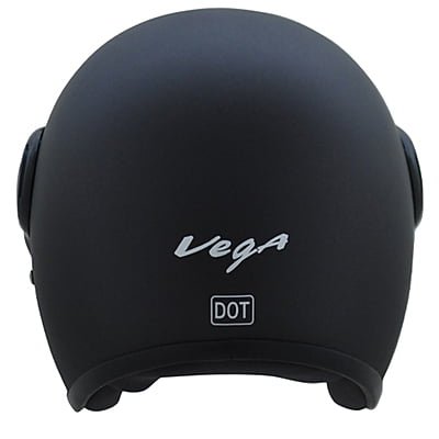 VEGA JET W/VISOR DULL BLACK C/V (L)