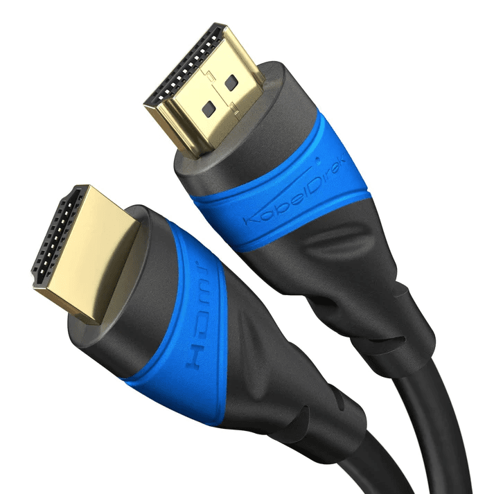 High-speed 3M HDMI 2.0 cable from KabelDirekt – With Ethernet, 4K/8K, 3d-ready, ARC, HDR – blue