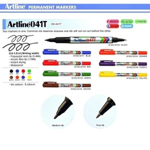 ARTLINE TWIN MARKER EK-041T/8W- 8pcs/wlt ARTLINE TWIN MARKER EK-041T/8W- 8pcs/wlt