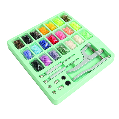 Kit Broches Presion Con Aplicador Azul