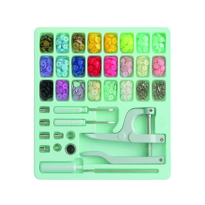 Kit Broches Presion Con Aplicador Azul