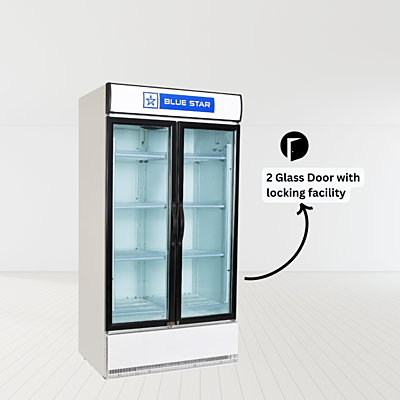 Blue Star Super Cooler SC1000F-947 liters with 2 self closing glass door