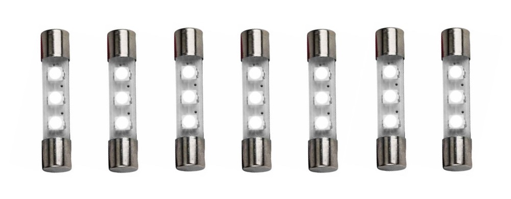 7-Pack 8VAC LED Fuse Lamp, Cool White (L-12/LEDCW)