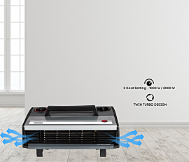 Affordable Usha HC812T fan heater with 2000 watts of power for personal heating. Affordable Usha HC812T fan heater with 2000 watts of power for personal heating.