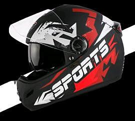 STEELBIRD SBH-34 ROX ISS R SPORTS MATT BLACK/RED C/V 600 MM (L)
