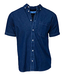 T1041 CAMISA DE MEZCLILLA CABALLERO MC BIBO 