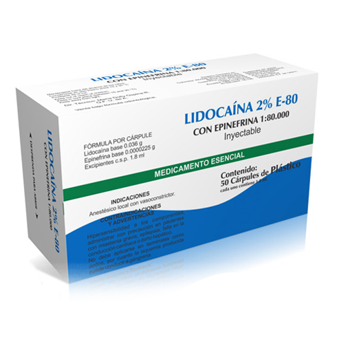 LIDOCAINA FD 2% ANESTECIA C/50 CARTUCHO. LIDOCAINA FD 2% ANESTECIA C/50 CARTUCHO.
