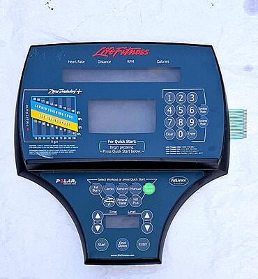 Life fitness CT9500 Elliptical Console Overlay s/n CTH Life fitness CT9500 Elliptical Console Overlay s/n CTH