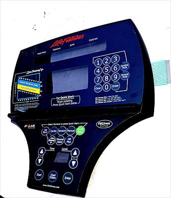 Life fitness CT9500 Elliptical Console Overlay s/n CTH Life fitness CT9500 Elliptical Console Overlay s/n CTH
