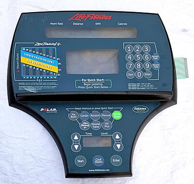 Life fitness CT9500 Elliptical Console Overlay s/n CTH Life fitness CT9500 Elliptical Console Overlay s/n CTH
