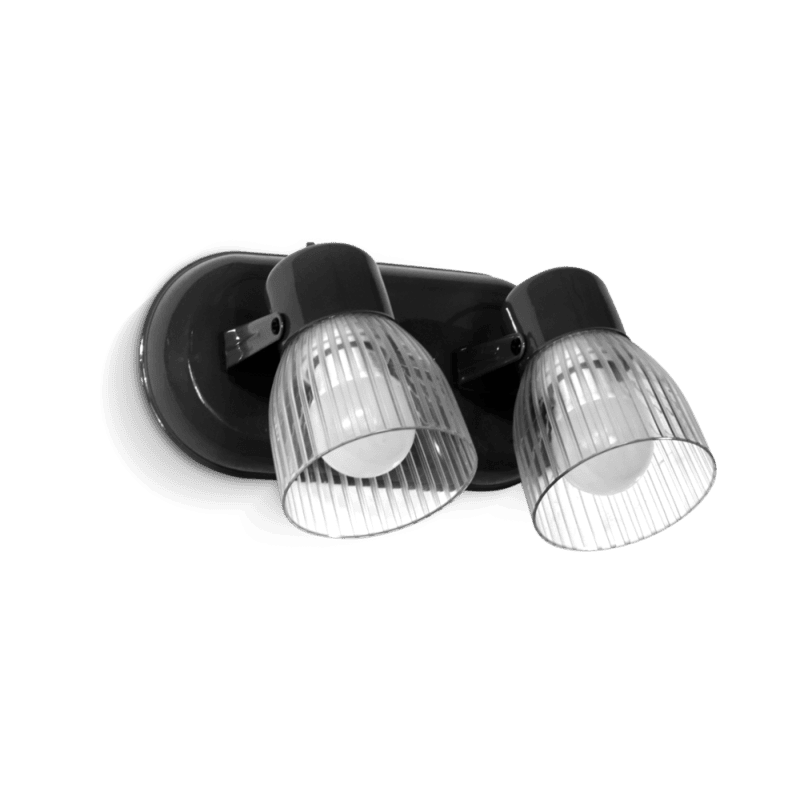 Aplique 2 Luces Base Oval Blanco Tul Termoplastica Raye Intermedia