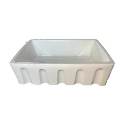 Large Single Bowl - White Apron #02 Large Single Bowl - White Apron #02