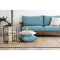 Smith Sofa In Sky Blue Color - Three Seater Smith Sofa In Sky Blue Color - Three Seater