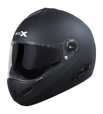 STEELBIRD SBH-34 ROX ISS R DASHING BLACK C/V 600 MM (L) WITH LED SPOILER