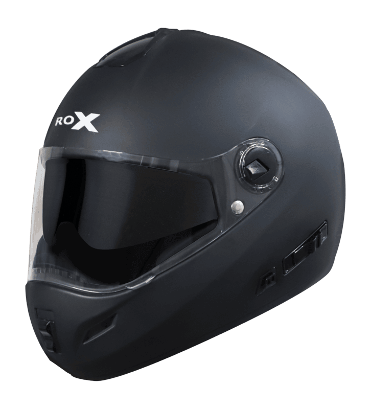 STEELBIRD SBH-34 ROX ISS R DASHING BLACK C/V 600 MM (L) WITH LED SPOILER