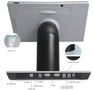 HIOPOS MTPV HIOPOS Android 13,3" 2 en 1 Tablet & TPV