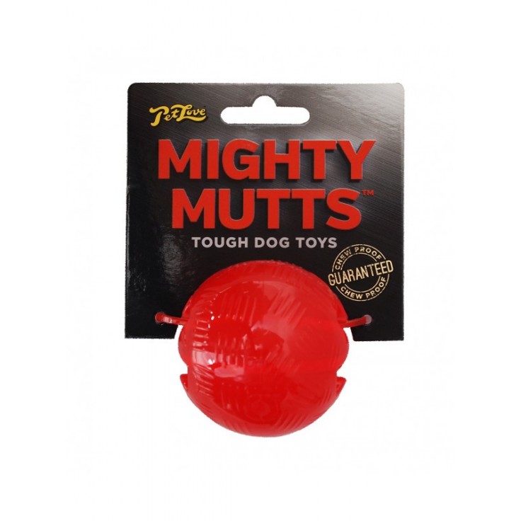 MIKKI MIGHTY MUTTS RUBBER BALL - SMALL MIKKI MIGHTY MUTTS RUBBER BALL - SMALL