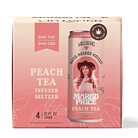 Margo Price Seltzer - 5mg THC + 5mg CBD | Case of 24, 12 oz cans Margo Price Seltzer - 5mg THC + 5mg CBD | Case of 24, 12 oz cans