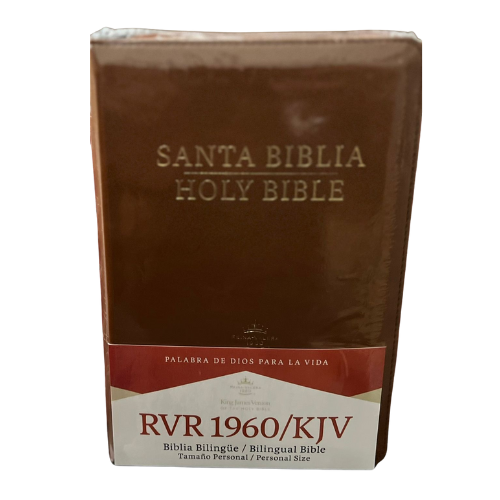 Biblia Bilingue, Marrón, Manual, Letra Pequeña, Imitación Piel,With Index and Zipper ,RVR 1960. Biblia Bilingue, Marrón, Manual, Letra Pequeña, Imitación Piel,With Index and Zipper ,RVR 1960.