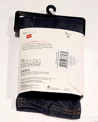 Hanes Mid-=Rise Denim Jeggings Hanes Mid-=Rise Denim Jeggings