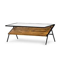 ARCHI COFFEE TABLE WITH METAL FRAME AND GLASS TOP ARCHI COFFEE TABLE WITH METAL FRAME AND GLASS TOP