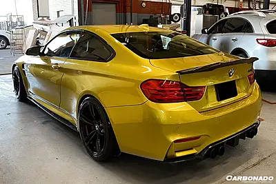 BMW M3 F80 & M4 F82 KNF Style Carbon Fiber Rear Diffuser with LED Light (2014–2020)