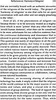 Reflections on Harmony of Religious