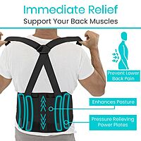 Industrial Back Brace w Suspender Straps