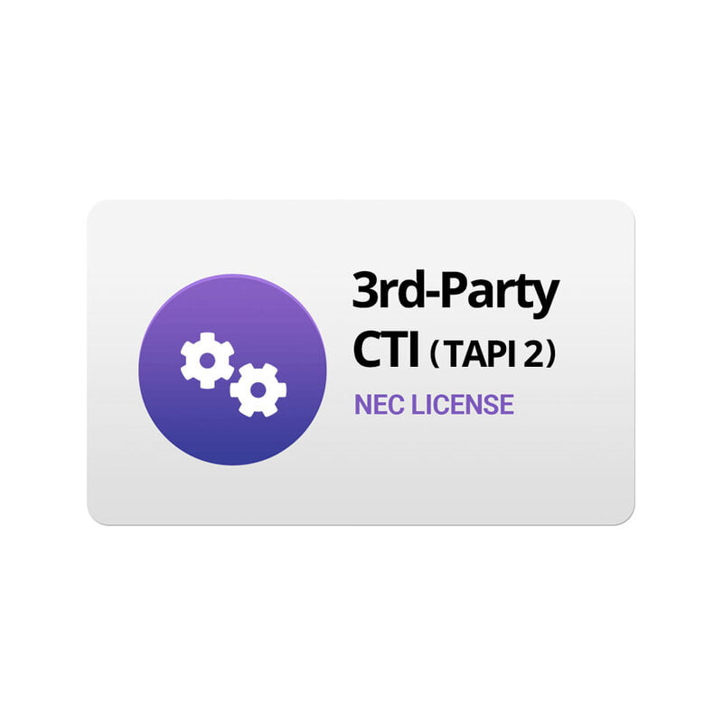 NEC SL2100 3rd-Party CTI License BE116756 NEC SL2100 3rd-Party CTI License BE116756
