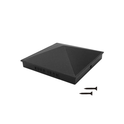 NUVO Accs & Hrdwr-Aluminum Ornamental Pyramid Post Caps 6" x 6" Black NUVO Accs & Hrdwr-Aluminum Ornamental Pyramid Post Caps 6" x 6" Black