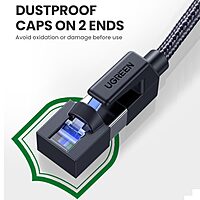 UGREEN Cat8 Nylon Braided Ethernet Cable – 40Gbps with Modular Plugs – 2m