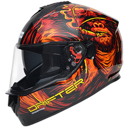 STUDDS DRIFTER D3 BLACK/RED N10 ORANGE D/V (L)