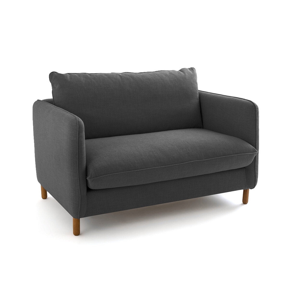 Compact Grey Fabric Love Seat | Modern Small Sofa Compact Grey Fabric Love Seat | Modern Small Sofa