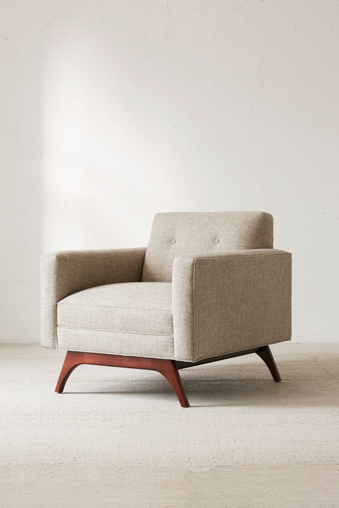 Mid-Century Modern Armchair | Fabric Upholstered Accent Chair Mid-Century Modern Armchair | Fabric Upholstered Accent Chair